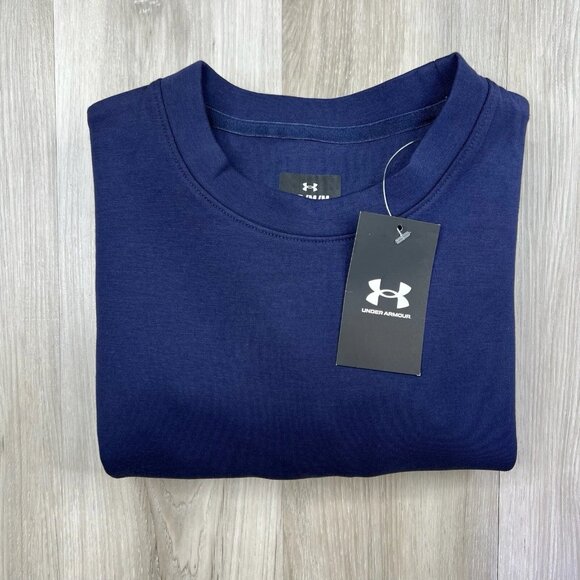Under Armour Sweatshirt Mens M Medium Blue Storm Pullover Crew Neck Long Sleeve - Picture 1 of 11